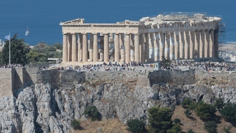 Συγκέντρωση Ισραηλινών στην Ακρόπολη για τους ομήρους της Χαμάς