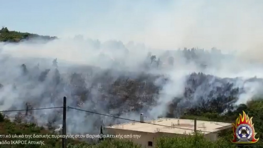Βίντεο από τη φωτιά στον Βαρνάβα-57 πυρκαγιές σ’ ένα 24ωρο