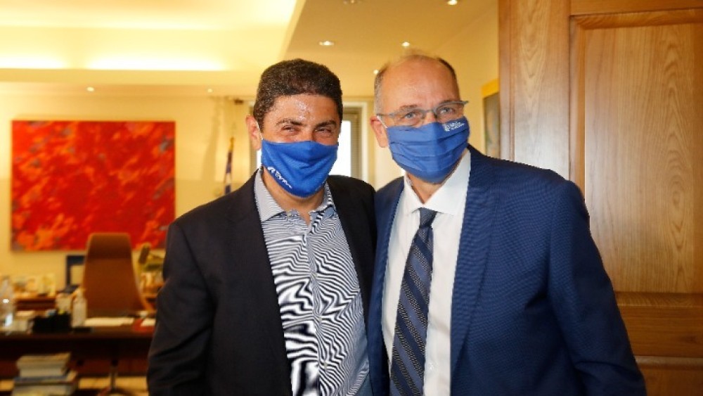 Συνάντηση του Λ. Αυγενάκη με τον νέο πρόεδρο της ΕΟΚ, Βαγγέλη Λιόλιο
