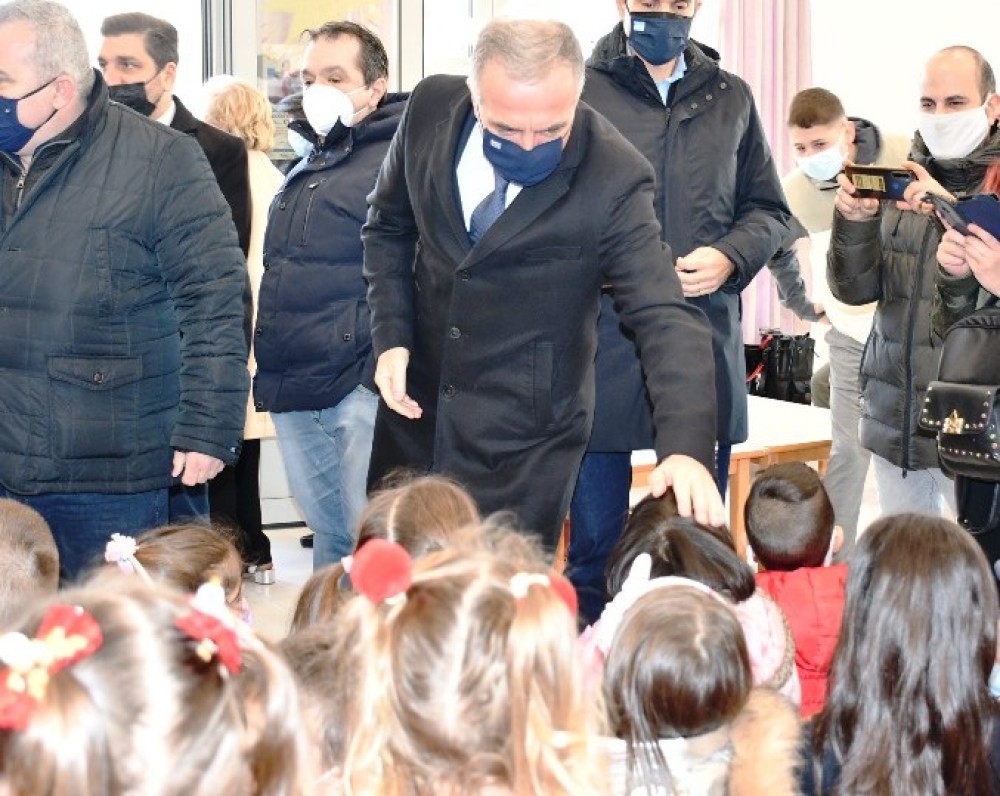 Στα εγκαίνια του Βιοκλιματικού 7ου Νηπιαγωγείου Ευκαρπίας του Δήμου Παύλου Μελά ο Καλαφάτης