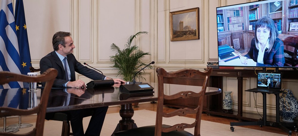 Τηλεδιάσκεψη Μητσοτάκη – Σακελλαροπούλου