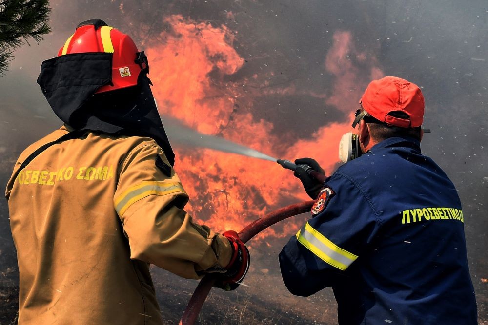 Φωτιά σε δασική έκταση στην Κάρυστο