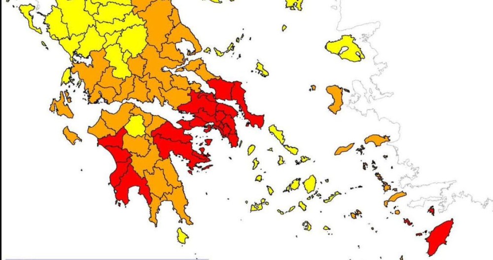 Συναγερμός για αύριο: Ακραίος κίνδυνος πυρκαγιάς για Αττική, Ρόδο και άλλες έξι περιοχές