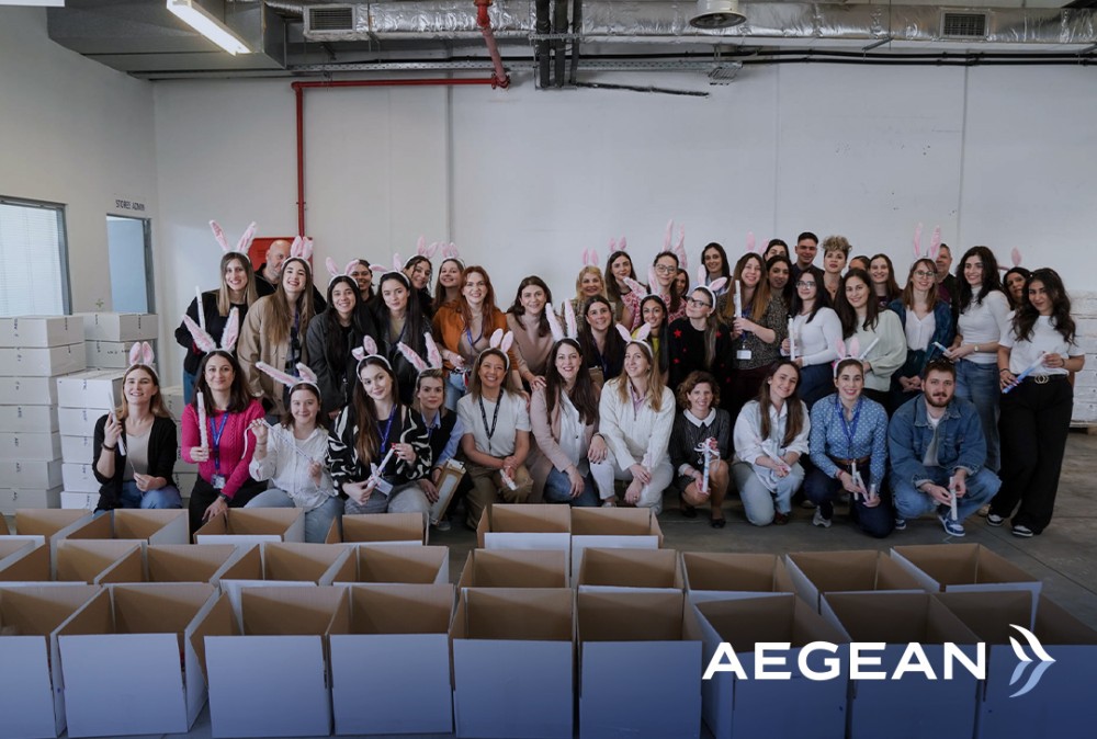 Εθελοντική ομάδα εργαζομένων της AEGEAN πραγματοποίησε μια ακόμη Πασχαλινή δράση προσφοράς και αλληλεγγύης