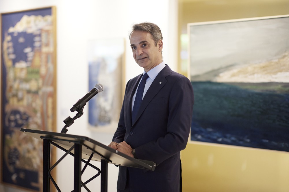 Την έκθεση «Θάλαττα» με έργα Ελλήνων ζωγράφων εγκαινίασε ο πρωθυπουργός στον ΟΗΕ (video, photos)