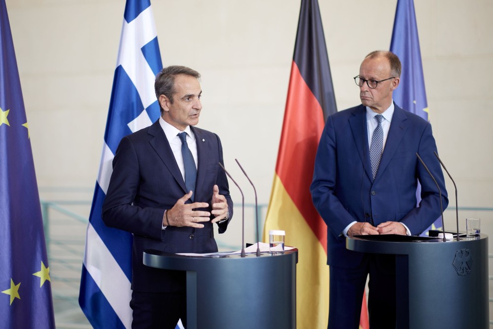Μήνυμα Μητσοτάκη σε Μερτς για ενδεχόμενη πώληση Eurofighter στην Τουρκία - Οι προϋποθέσεις που έθεσε