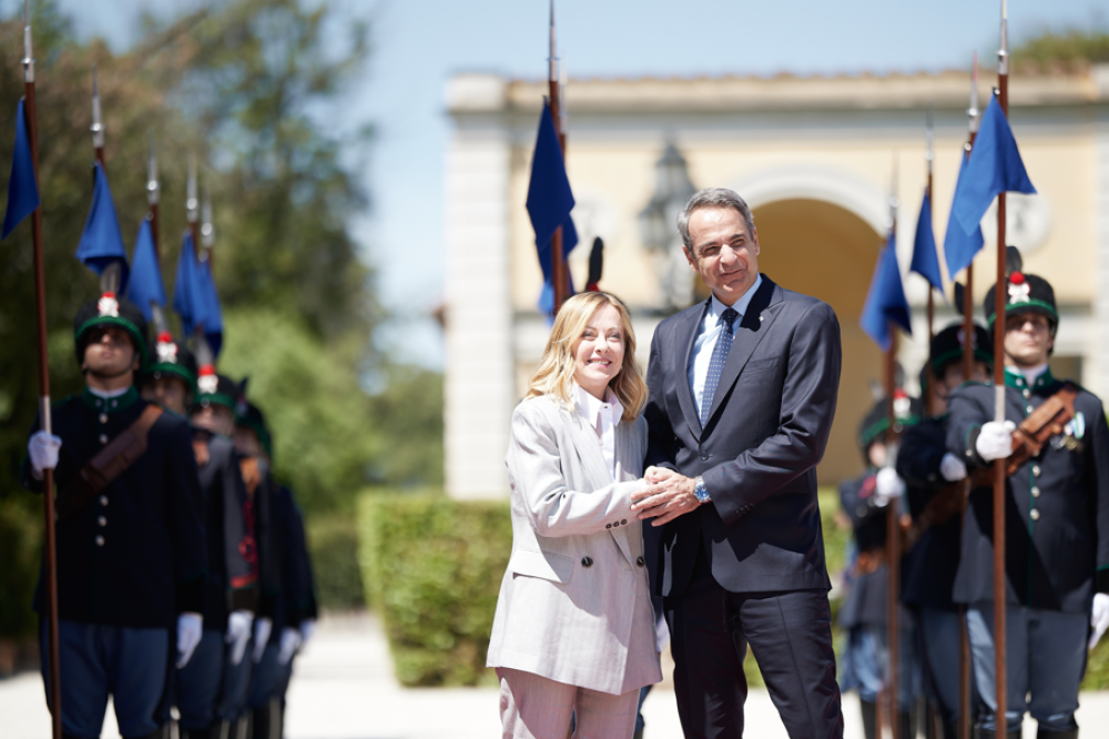 Σε εξέλιξη η συνάντηση Μητσοτάκη - Μελόνι στη Ρώμη - Άμυνα και μεταναστευτικό στο επίκεντρο