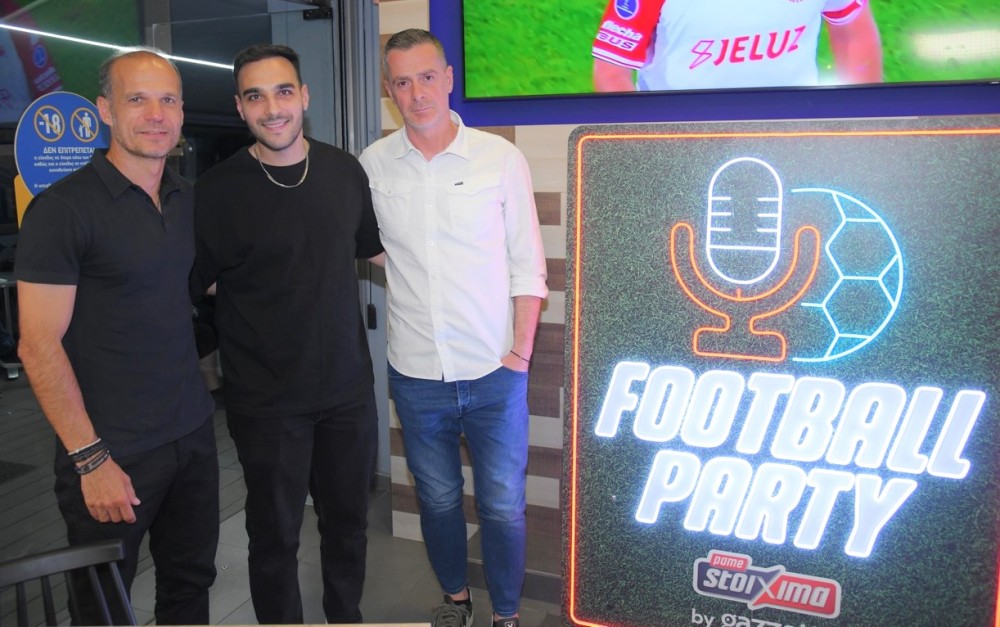 Μπασινάς και Κοτσόλης στο Πάμε Στοίχημα Football Party by Gazzetta για τον τελικό του Champions League