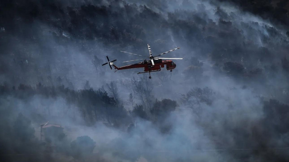 Συνελήφθη αλλοδαπός για την πυρκαγιά στην Κάρυστο - Σε επιφυλακή η πυροσβεστική λόγω των ανέμων (video)