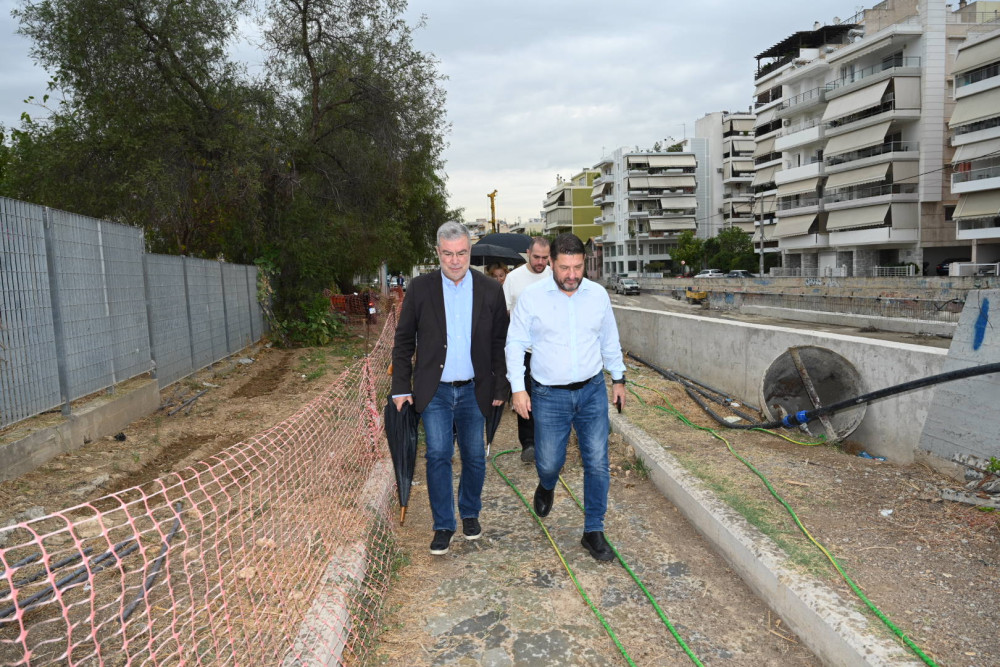 Μοσχάτο-Ταύρος: αυτοψία Χαρδαλιά στα έργα για την αντιπλημμυρική διευθέτηση του Ιλισσού