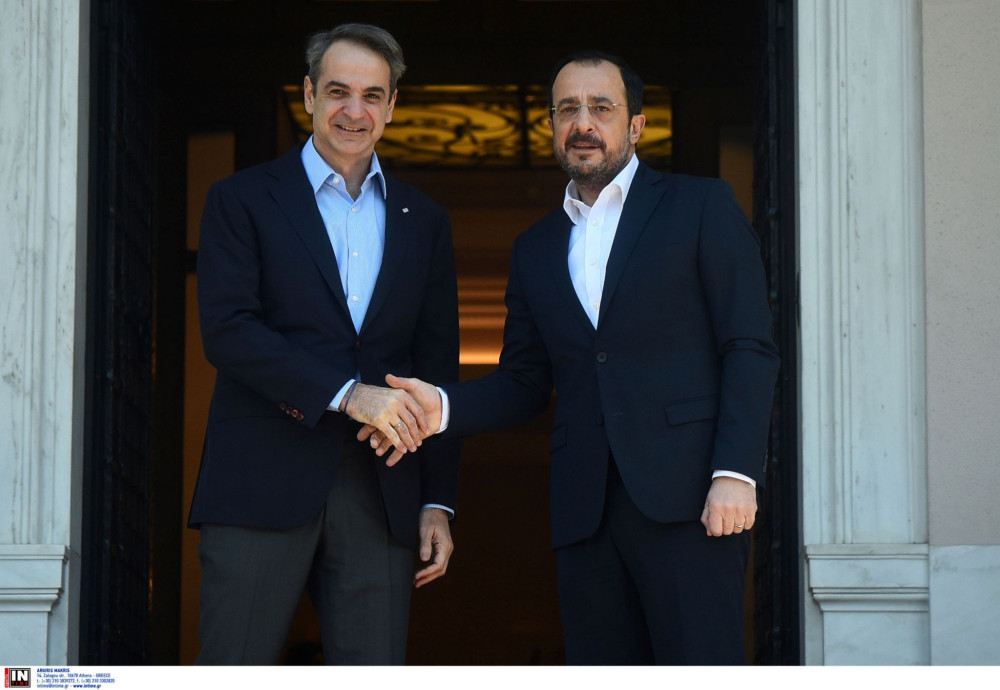 Συνάντηση Μητσοτάκη-Χριστοδουλίδη: Προσηλωμένοι προς την υλοποίηση του GSI