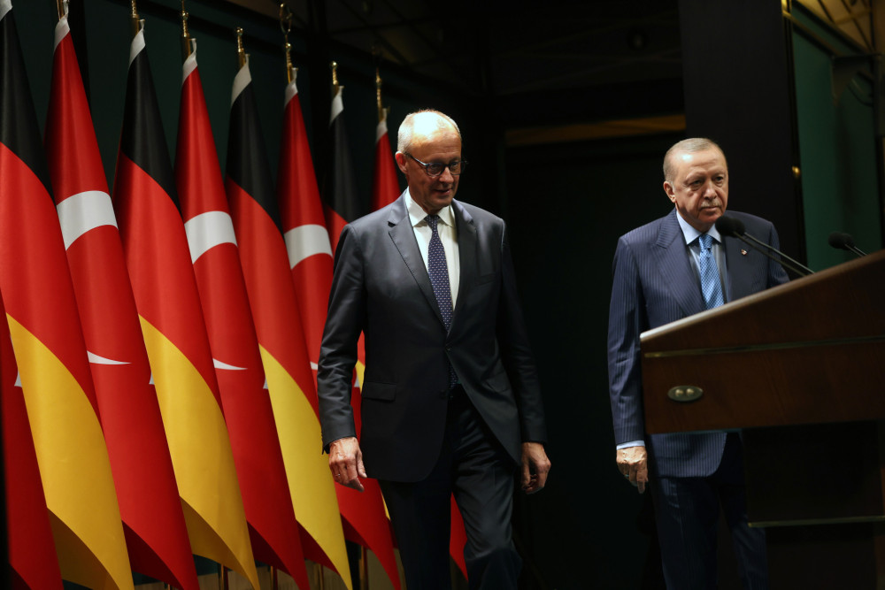 Συνάντηση Ερντογάν - Μερτς: Αντιπαράθεση για τη Γάζα, συζητήσεις για Eurofighter και Ε.Ε