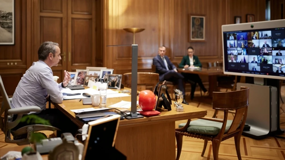 Μητσοτάκης: συμμετείχε σε τηλεδιάσκεψη με τους ηγέτες του ΕΛΚ για την Ουκρανία