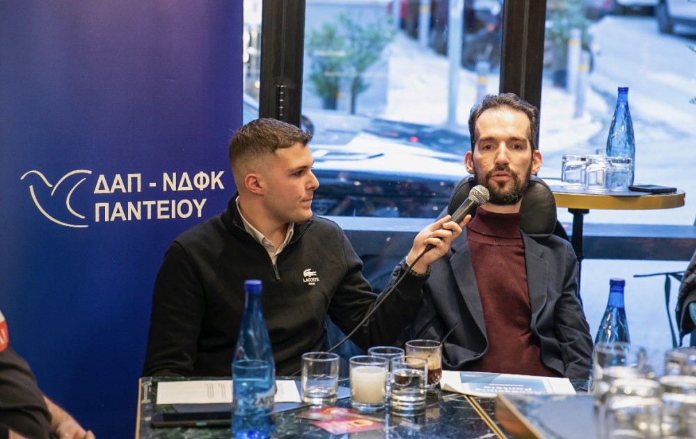 Παρουσίαση της πρότασης «Accessible Panteio» από τη ΔΑΠ-ΝΔΦΚ Παντείου στον ευρωβουλευτή Στέλιο Κυμπουρόπουλο (photos)