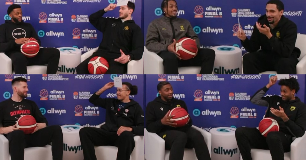 Allwyn Final 8: οι παίκτες των πρώτων προημιτελικών περιγράφουν συμπαίκτες τους σε 24 δευτερόλεπτα (video)