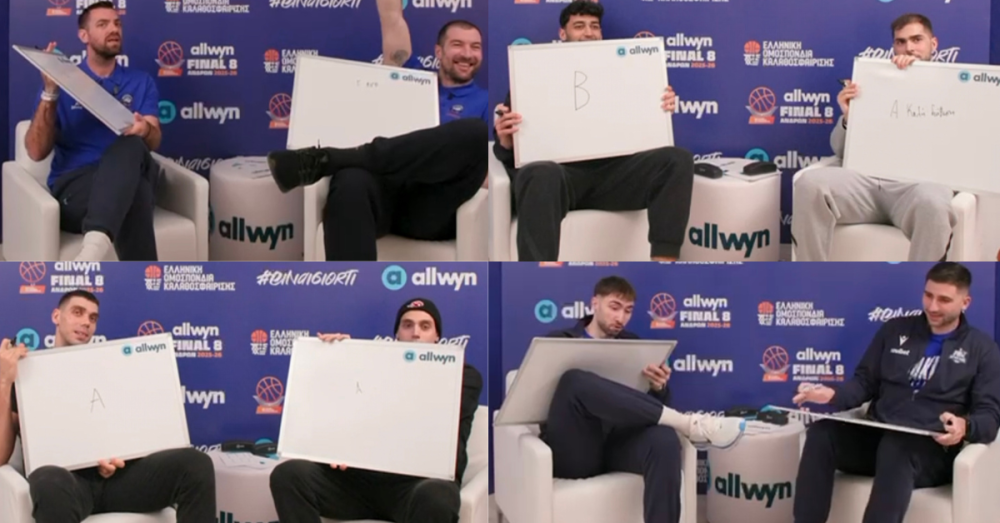 Προθέρμανση με κρητικό challenge για τους παίκτες του Allwyn Final 8 (video)