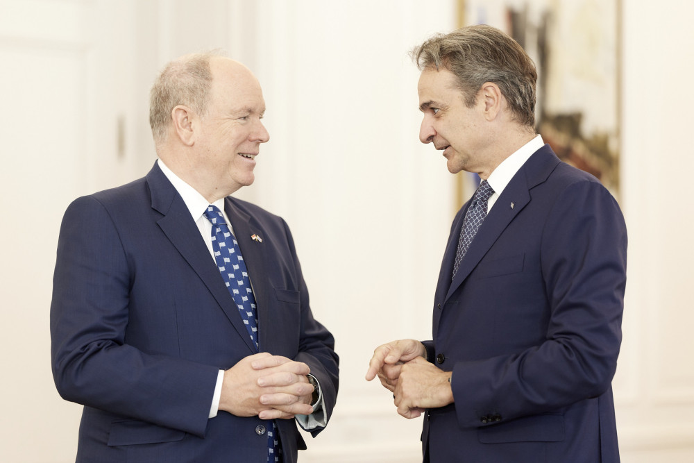 Με τον Πρίγκιπα Αλβέρτο Β’ του Μονακό συναντήθηκε ο Κυριάκος Μητσοτάκης - Τι συζήτησαν (video & photos)