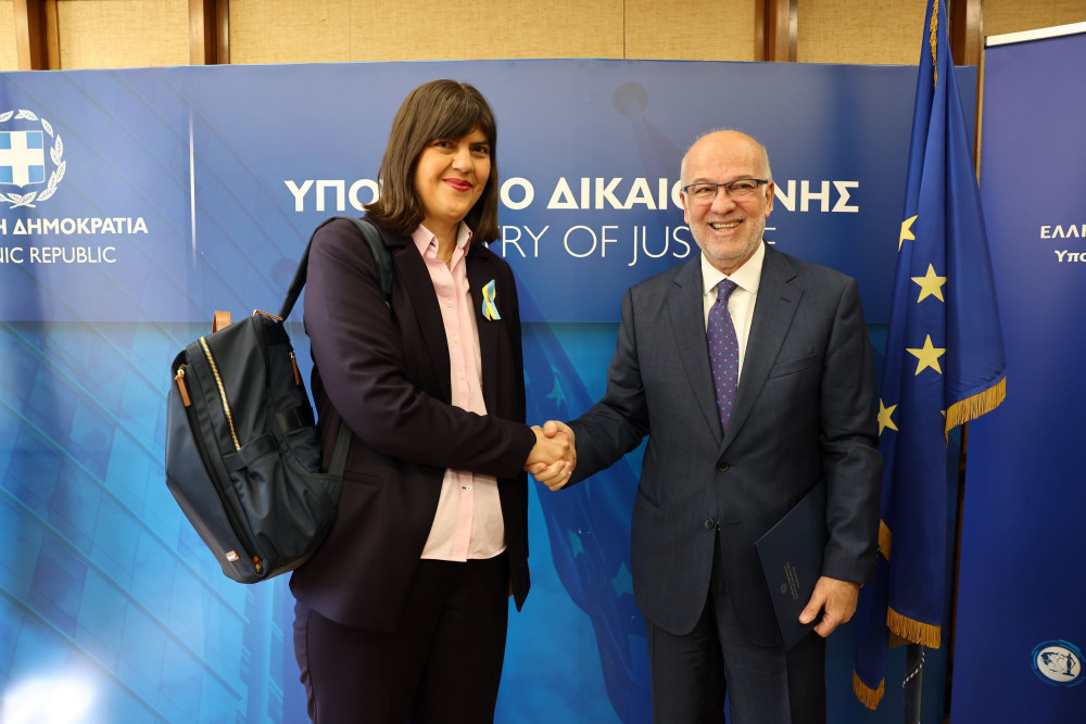 Στο υπουργείο Δικαιοσύνης η Λάουρα Κοβέσι - Συνάντηση με Γιώργο Φλωρίδη