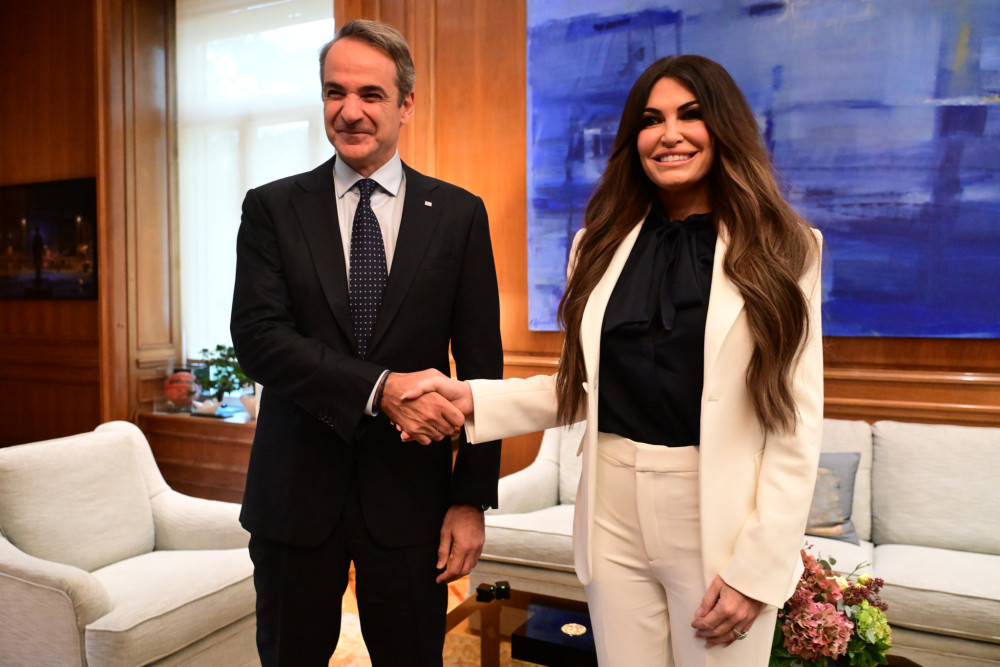 Ο Κυριάκος Μητσοτάκης συναντήθηκε με την Κίμπερλι Γκιλφόιλ στο Μέγαρο Μαξίμου