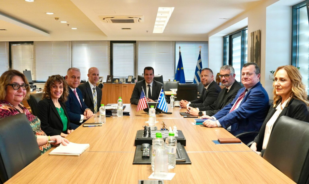 Συνάντηση Θάνου Πλεύρη με αξιωματούχους του υπουργείου Εσωτερικής Ασφάλειας των ΗΠΑ