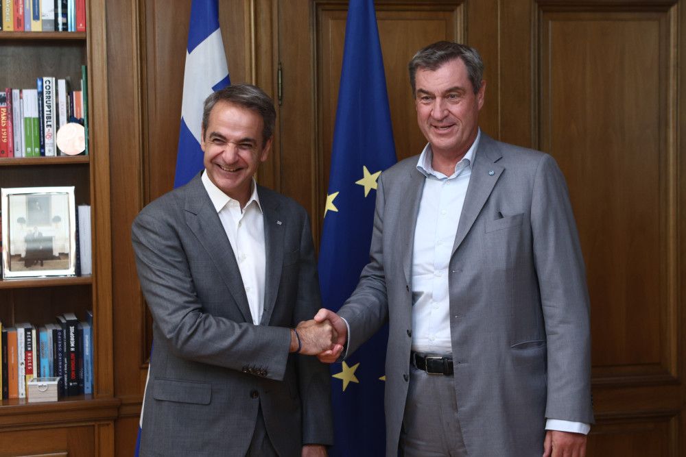Ο Κυριάκος Μητσοτάκης συναντήθηκε με τον πρωθυπουργό της Βαυαρίας - Τι συζήτησαν (photos)