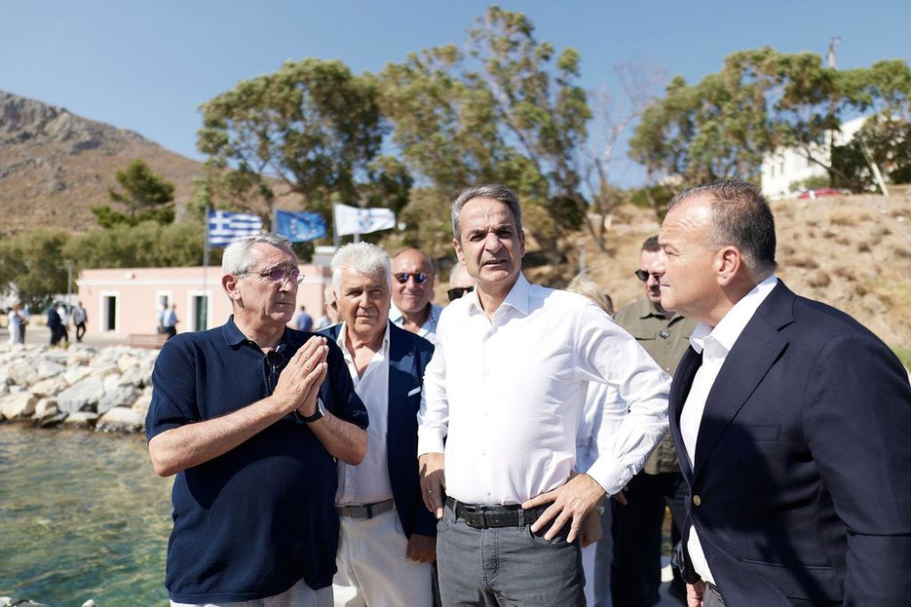 Κυριάκος Μητσοτάκης στη Λέρο: μεγάλα έργα, έμφαση στην ασφάλεια και νέο ΕΣΥ