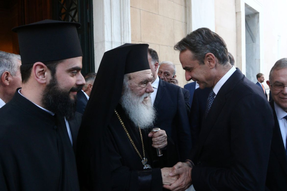 Ο Κυριάκος Μητσοτάκης δείπνησε με τον Αρχιεπίσκοπο Ιερώνυμο το βράδυ της Δευτέρας