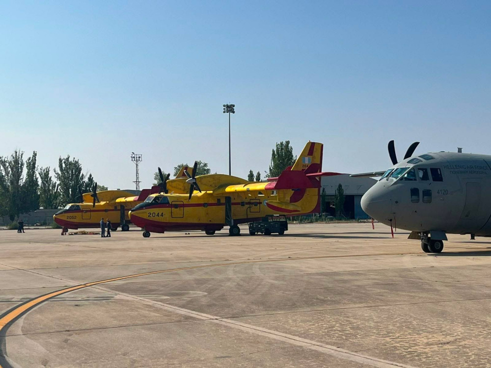 Ισπανία: Επιχειρούν σήμερα τα δυο ελληνικά πυροσβεστικά αεροσκάφη (photos + video)