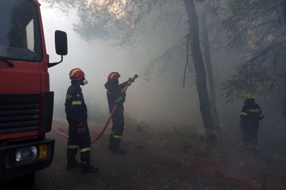 Οριοθετήθηκε σε 20 λεπτά η φωτιά  στον Αετό Καρύστου Ευβοίας