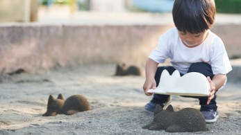 Γάτες από άμμο, στην παραλία