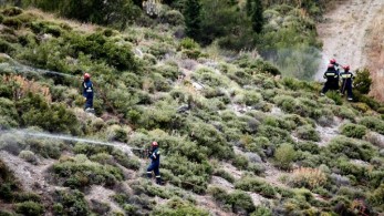 Σε ύφεση η πυρκαγιά στον Κιθαιρώνα
