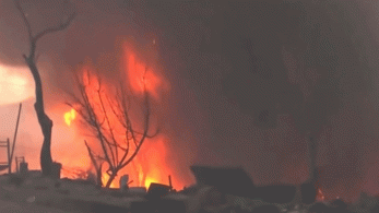 Νέα φωτιά στη Μόρια (video)