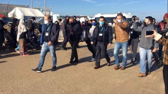 Αυτοψία Μηταράκη στο προσωρινό ΚΥΤ στον Καρά Τεπέ