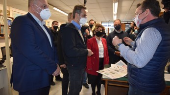 Καρδίτσα: Στα γραφεία του «Νέου Αγώνα» ο πρωθυπουργός