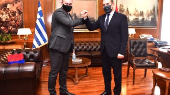 Συνάντηση Παναγιωτόπουλου με τον πρέσβη της Αρμενίας