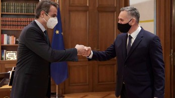 Συνάντηση Μητσοτάκη με τον πρόεδρο του ΔΗΚΟ Νικόλα Παπαδόπουλο