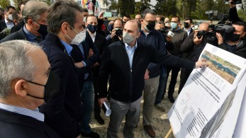 Στη Διώρυγα της Κορίνθου ο πρωθυπουργός -Ενημερώθηκε για τα έργα αποκατάστασης