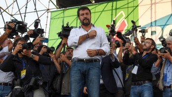 Υποστηρικτές του Σαλβίνι διαδήλωσαν κατά της κυβέρνησης στη Ρώμη