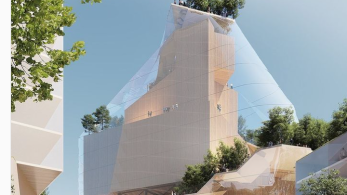 Γυάλινο “βουνό” που θα μπορεί να σκαρφαλώσει κάποιος σε εμπορικό κέντρο στο Αϊντχόβεν