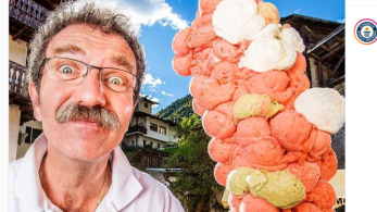 Ρεκόρ Γκίνες και Μήνας Φωτογραφίας στις ΗΠΑ: 121 μπάλες παγωτού σε ένα χωνάκι!