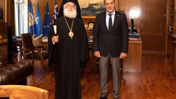 Συνάντηση Παναγιωτόπουλου με τον Πατριάρχη Αλεξανδρείας & πάσης Αφρικής κ.κ. Θεόδωρο Β΄