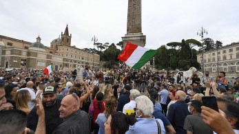Διαδηλώσεις αρνητών του κορωνοϊού σε Ιταλία, Γαλλία