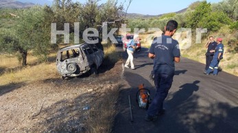 Κορινθία: Βρέθηκε απανθρακωμένος οδηγός σε καμένο όχημα (vid)