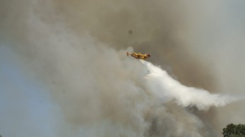 Πύργος: Ξεκίνησαν να επιχειρούν τα εναέρια μέσα στην πυρκαγιά στην Αρχαία Ολυμπία