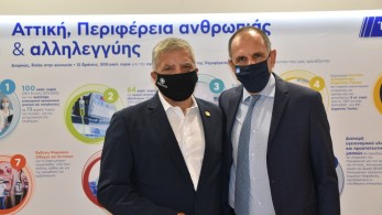Στο περίπτερο της περιφέρειας Αττικής ο Γ. Γεραπετρίτης