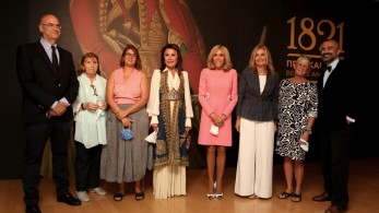 Στο Μουσείο Μπενάκη η Μπριζίτ Μακρόν με Μαρέβα Γκραμπόφσκι-Μητσοτάκη και  Γιάννα Αγγελοπούλου