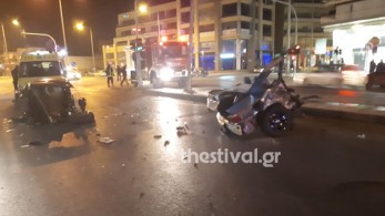 Θεσσαλονίκη: Κινηματογραφική καταδίωξη διακινητή-Βίντεο ντοκουμέντο από το τροχαίο που προκλήθηκε