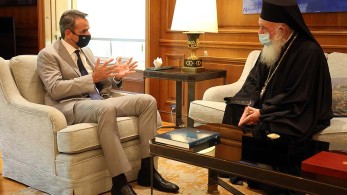 Συνάντηση Μητσοτάκη με τον Αρχιεπίσκοπο Ιερώνυμο