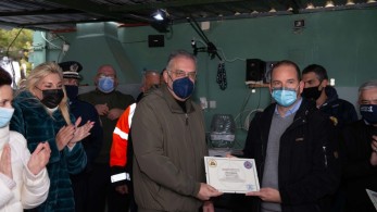 Ο Τ. Θεοδωρικάκος τίμησε τους εθελοντές αστυνομικούς που συνδράμουν στην προστασία του Υμηττού