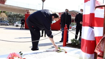 Ο Βαγγέλης Μαρινάκης τίμησε τα θύματα της Θύρας 7